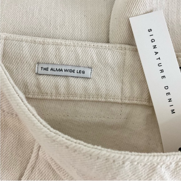 NWT Zara The Alma Wide Leg Denim in Ecru - Picture 14 of 15